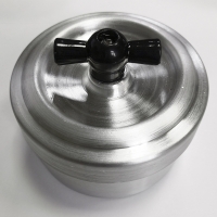 Выключатель поворотный, перекрестный (с 3-х мест и более), металл, цвет Серебро, ручка чёрная